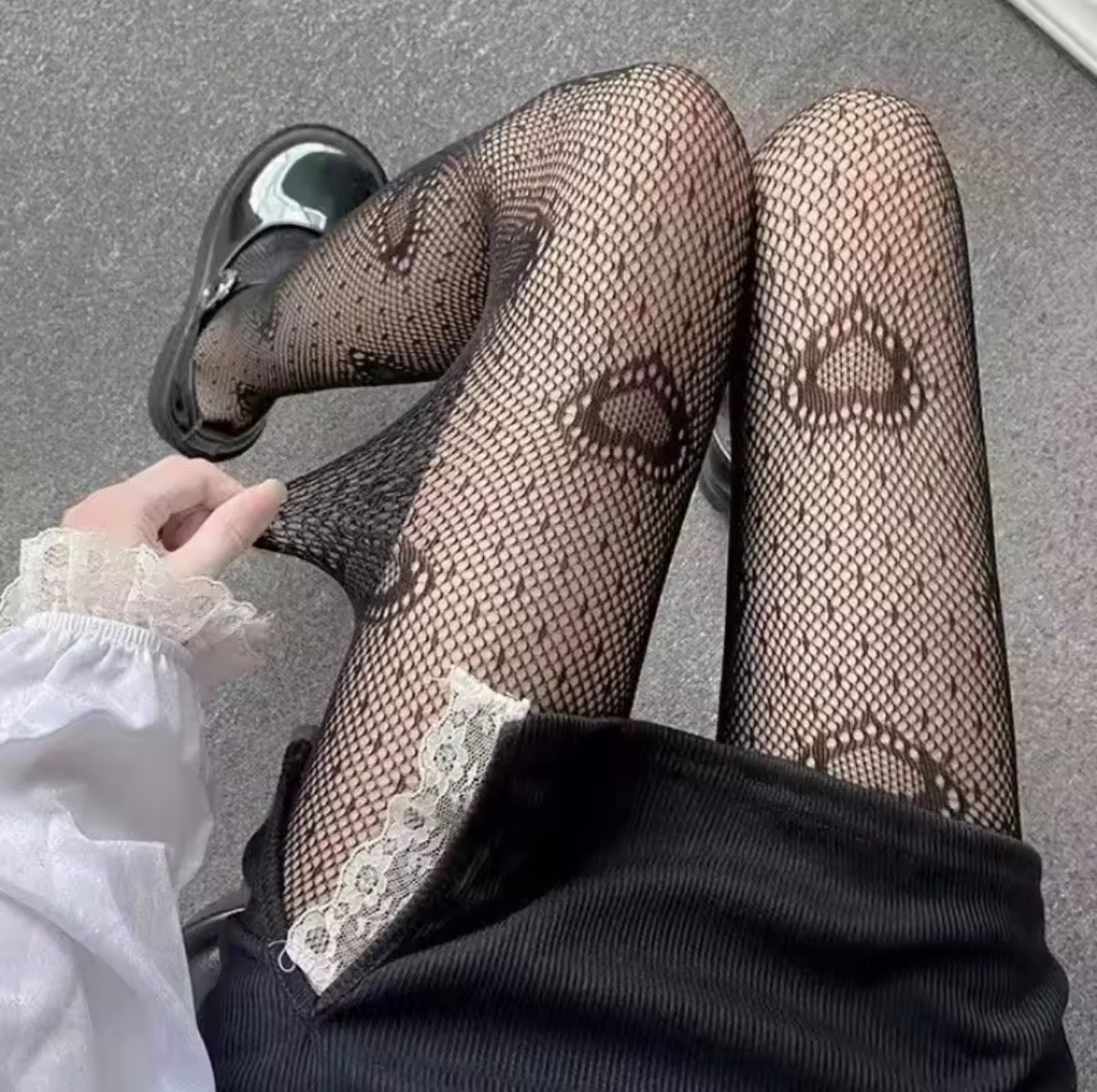 Heart Tights Black