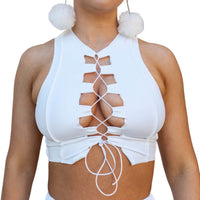 Thumbnail for ✨COMING SOON ✨White Reverse Seam Top Xtra Support