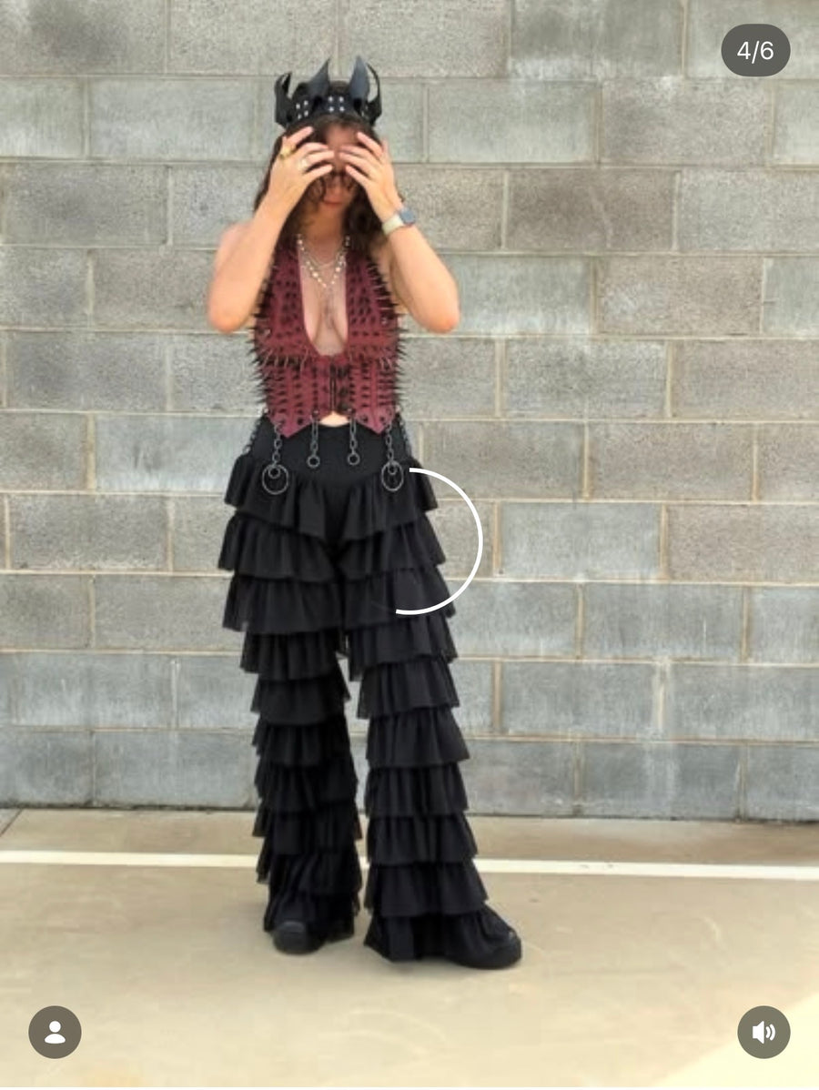 ✨PRE ORDER ✨Black Ruffle Flares