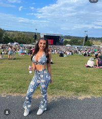 Thumbnail for Pink Paisley Drawstring Flares