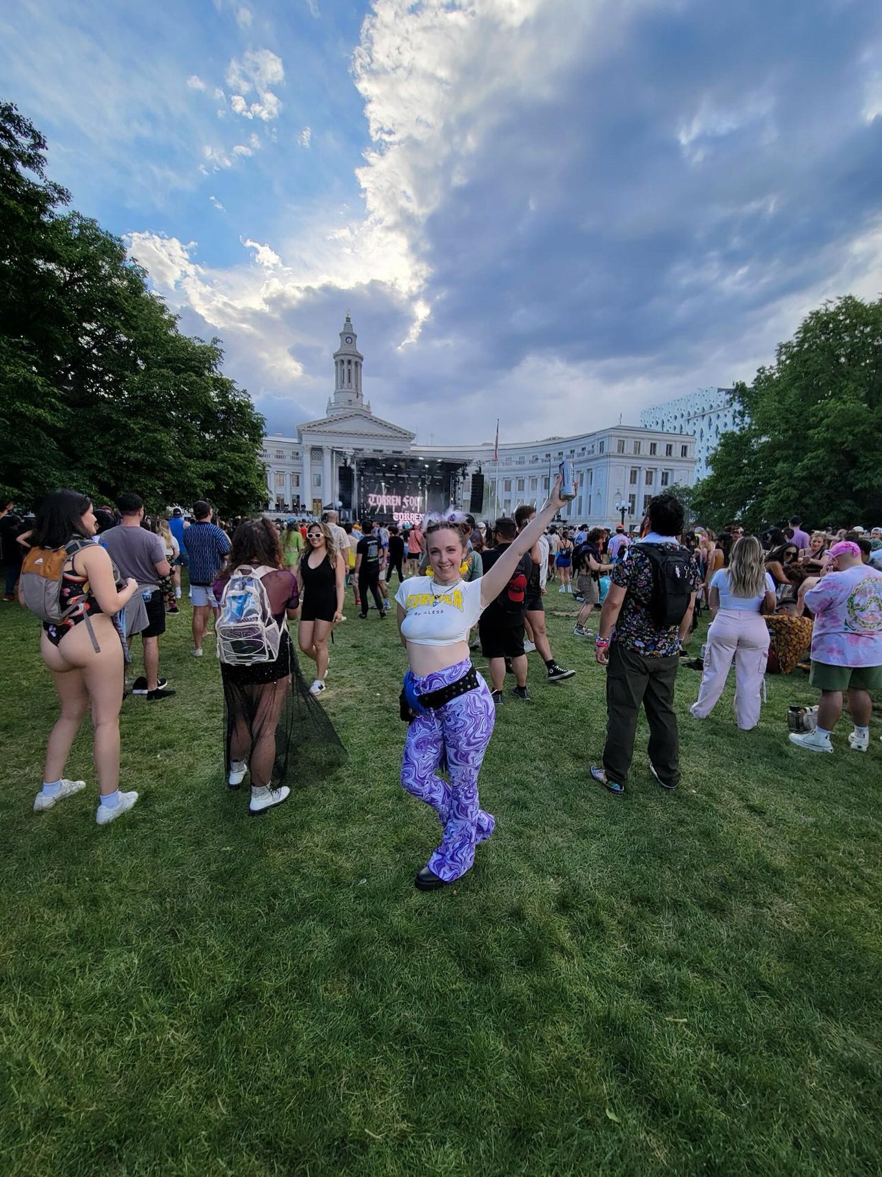 Pink Paisley Drawstring Flares