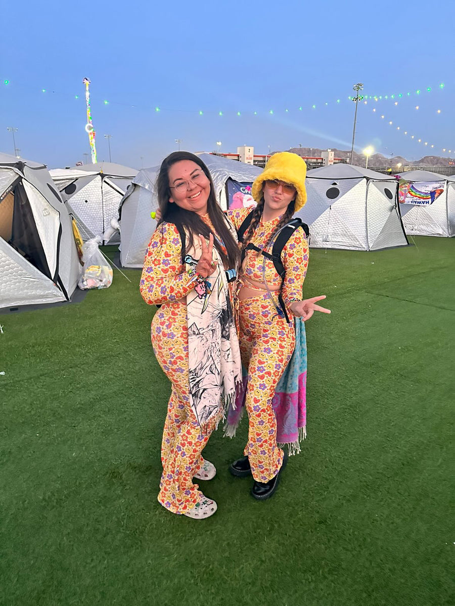 Pink Paisley Drawstring Flares