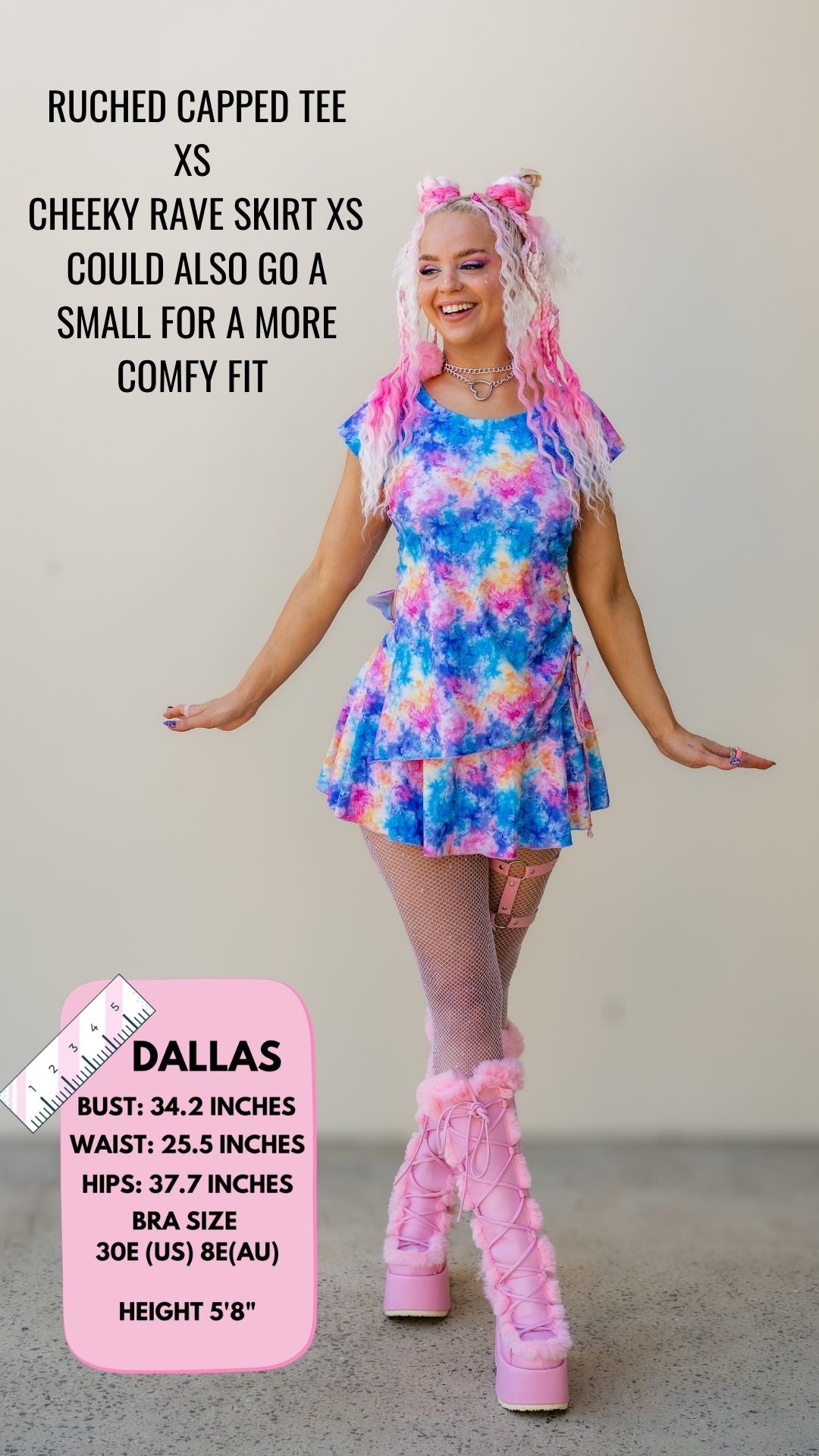 ✨COMING SOON✨ Tie Dye Cheeky Rave Skirt
