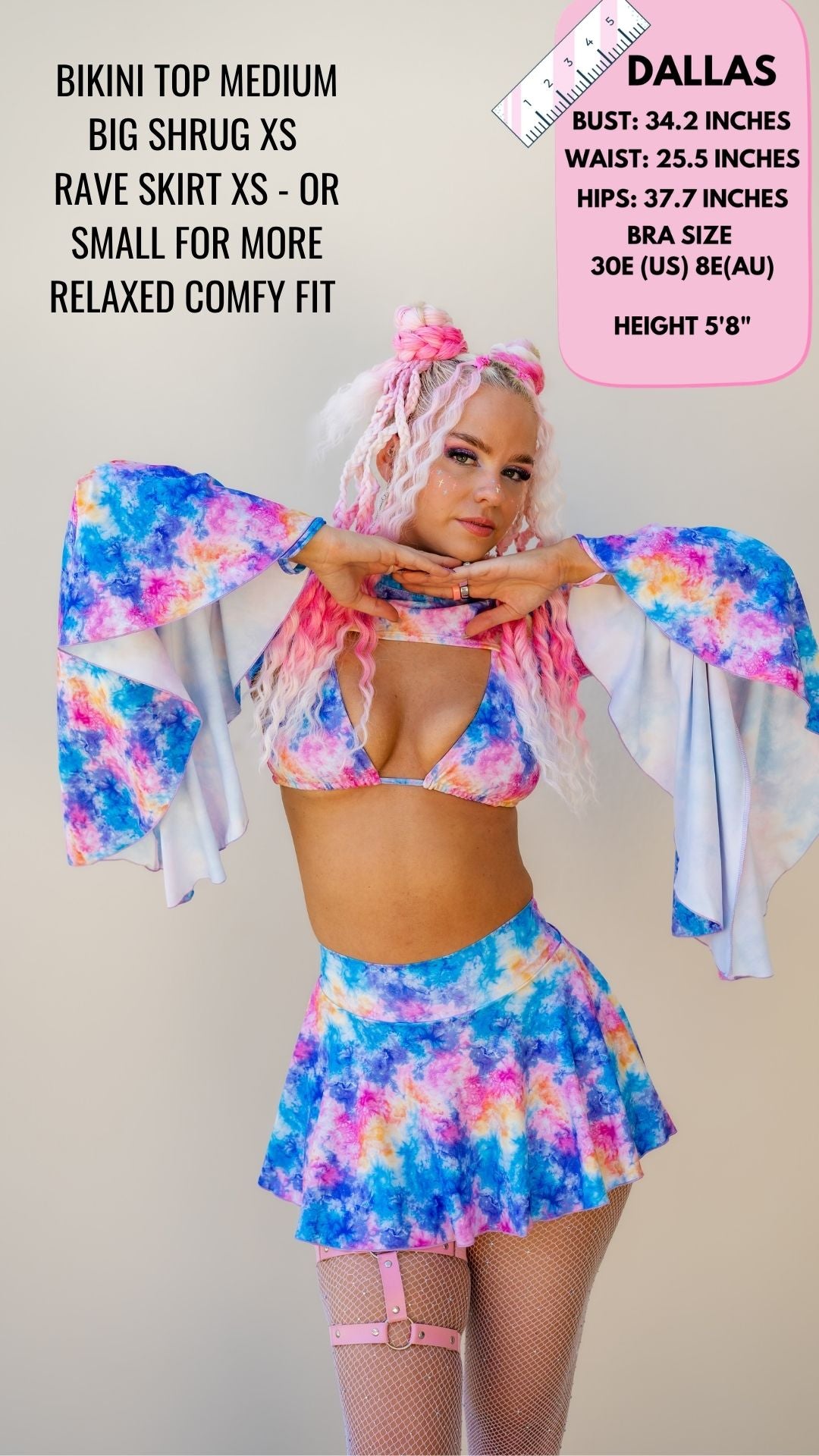 ✨COMING SOON✨ Tie Dye Cheeky Rave Skirt