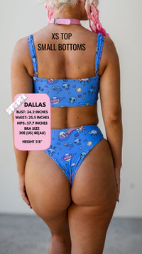 Thumbnail for ✨COMING SOON✨ Purple Alien High Waisted Bikini