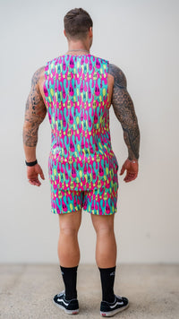 Thumbnail for Trip Drip Mens Cutoff Singlet Dryfit Fabric