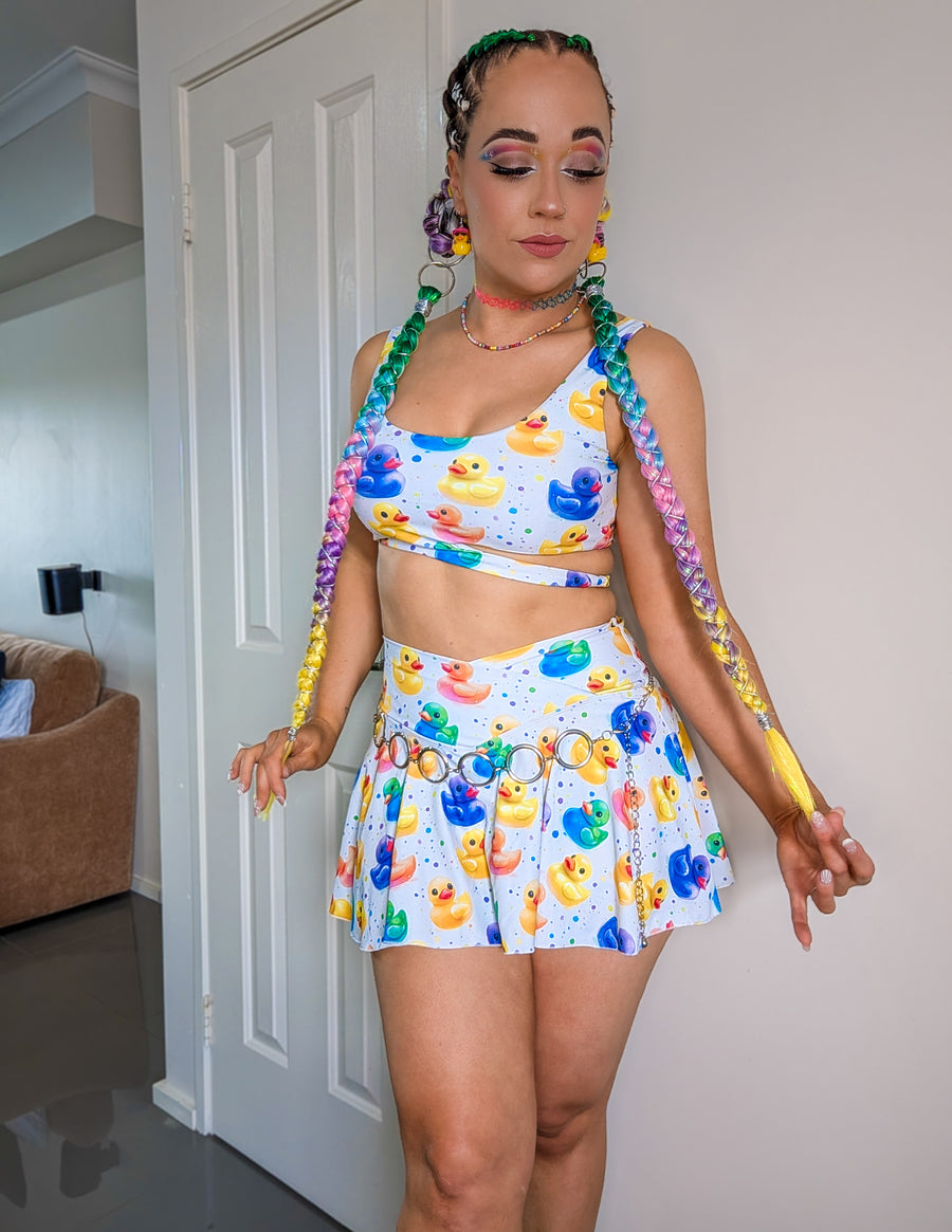 Duckies" A-line Pocket Skort