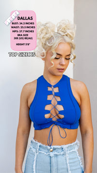 Thumbnail for ✨COMING SOON✨ Blue Reverse Seam Top