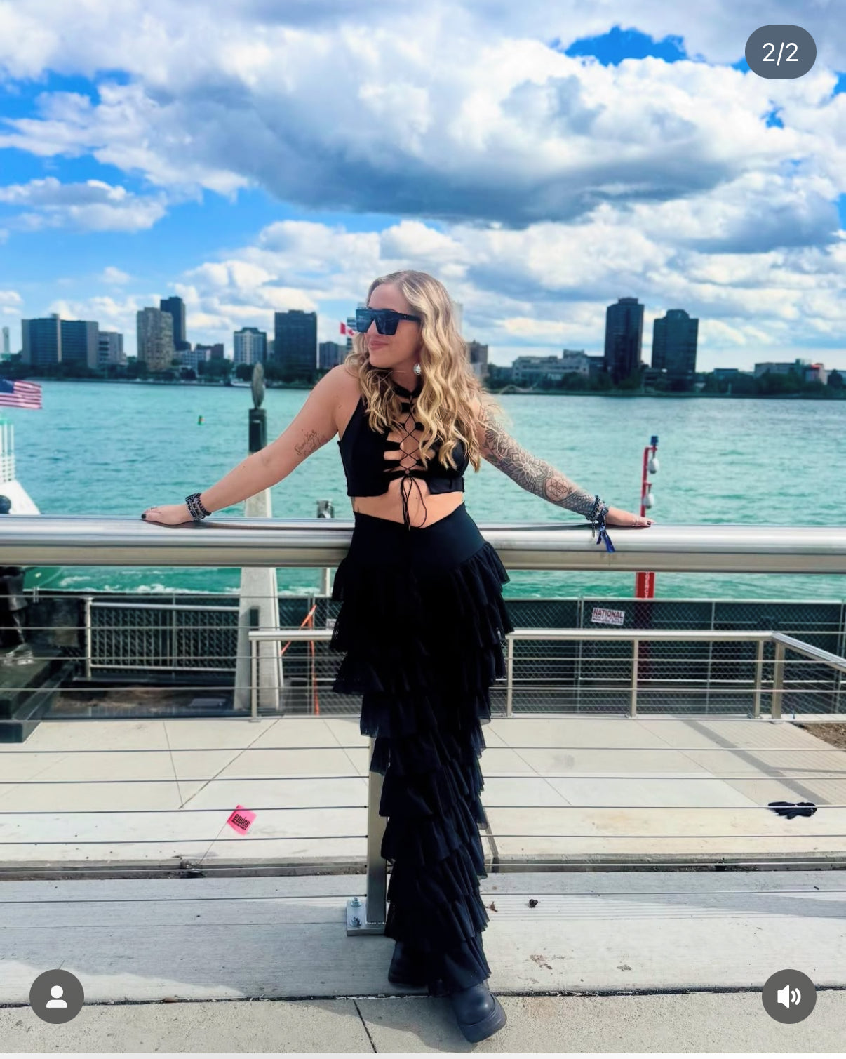 ✨PRE ORDER ✨Black Ruffle Flares