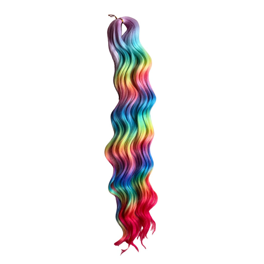 Wavy Rainbow Bright Hair