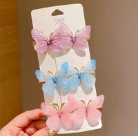Thumbnail for Butterfly Clips Pack pink/purple/blue
