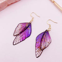 Thumbnail for Glitter Wing Earrings Purple