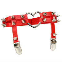 Thumbnail for Leg Harness Red Heart with Studs