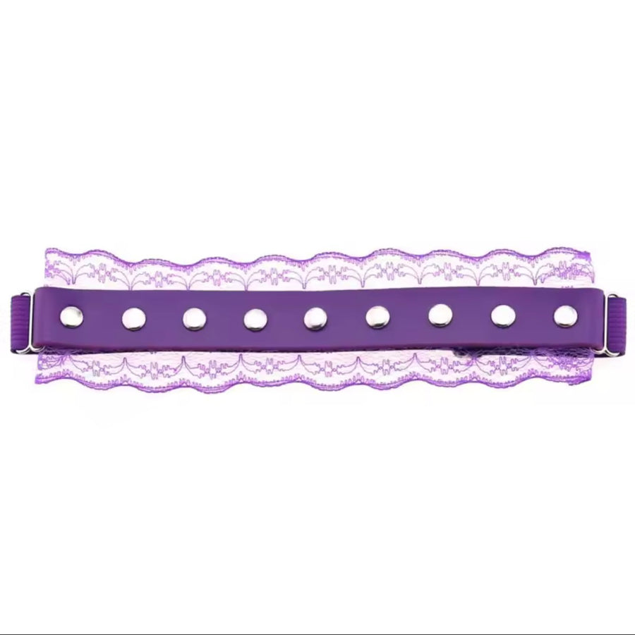 Leg Harness With Lace Purple