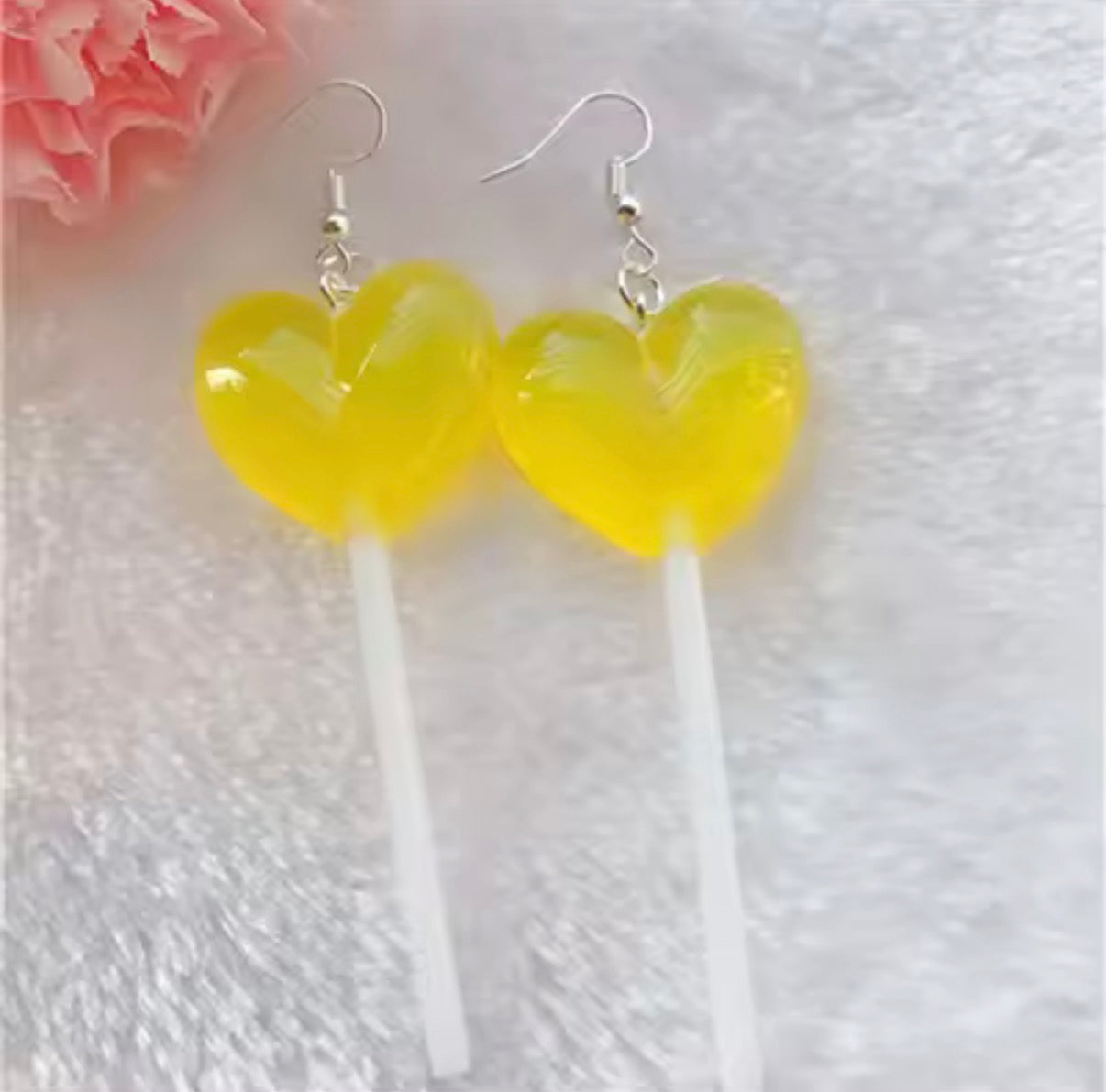 Yellow Lollipop Earrings