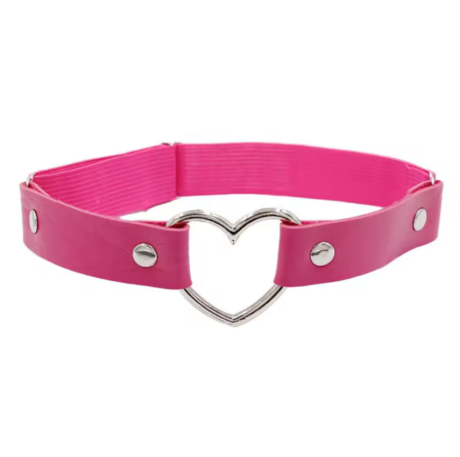 Leg Harness Hot Pink Heart