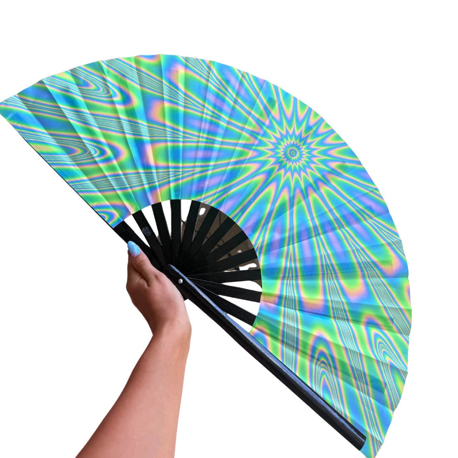 Blue/Green Trippy Fan