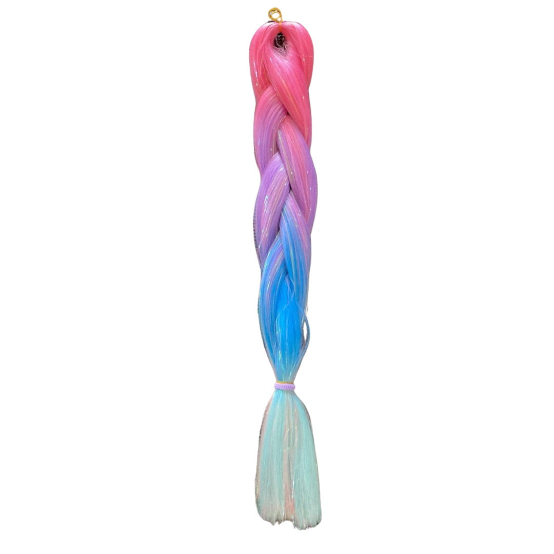 Synthetic Braiding Hair - Pink to Blue Candy OMBRE