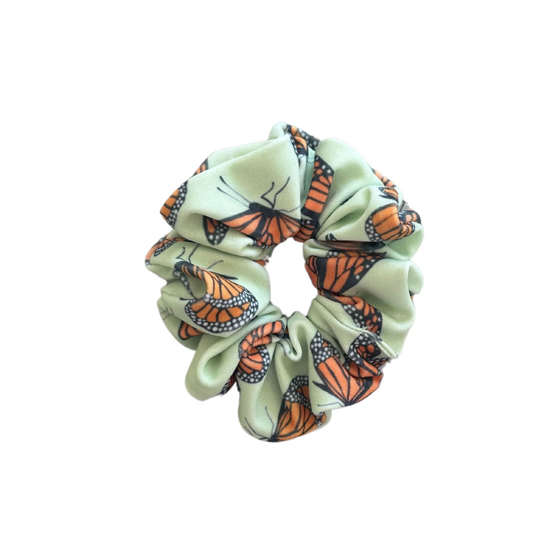 Green Monarch Scrunchie