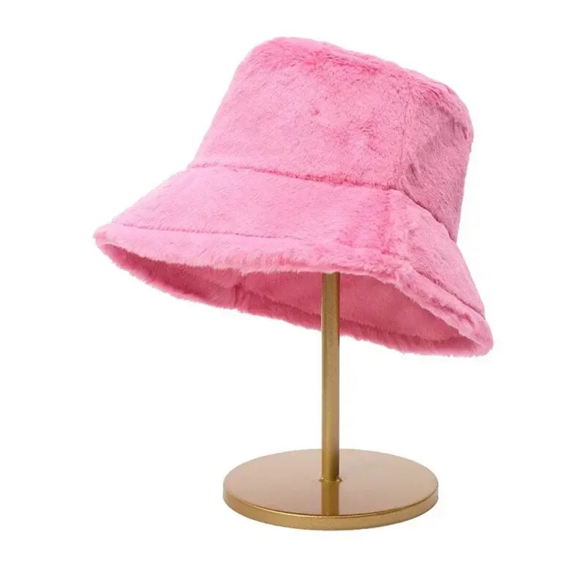 FLUFFY Pastel Bucket Hat CANDY PINK