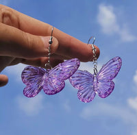 Thumbnail for Purple Butterfly Earrings