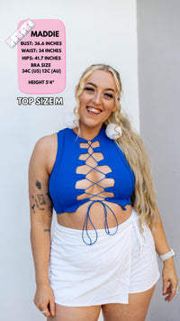 Thumbnail for ✨COMING SOON✨ Blue Reverse Seam Top