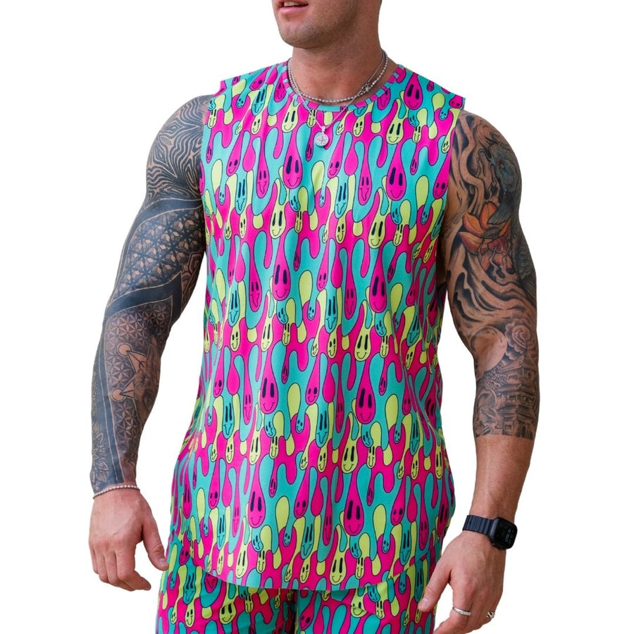 Trip Drip Mens Cutoff Singlet Dryfit Fabric