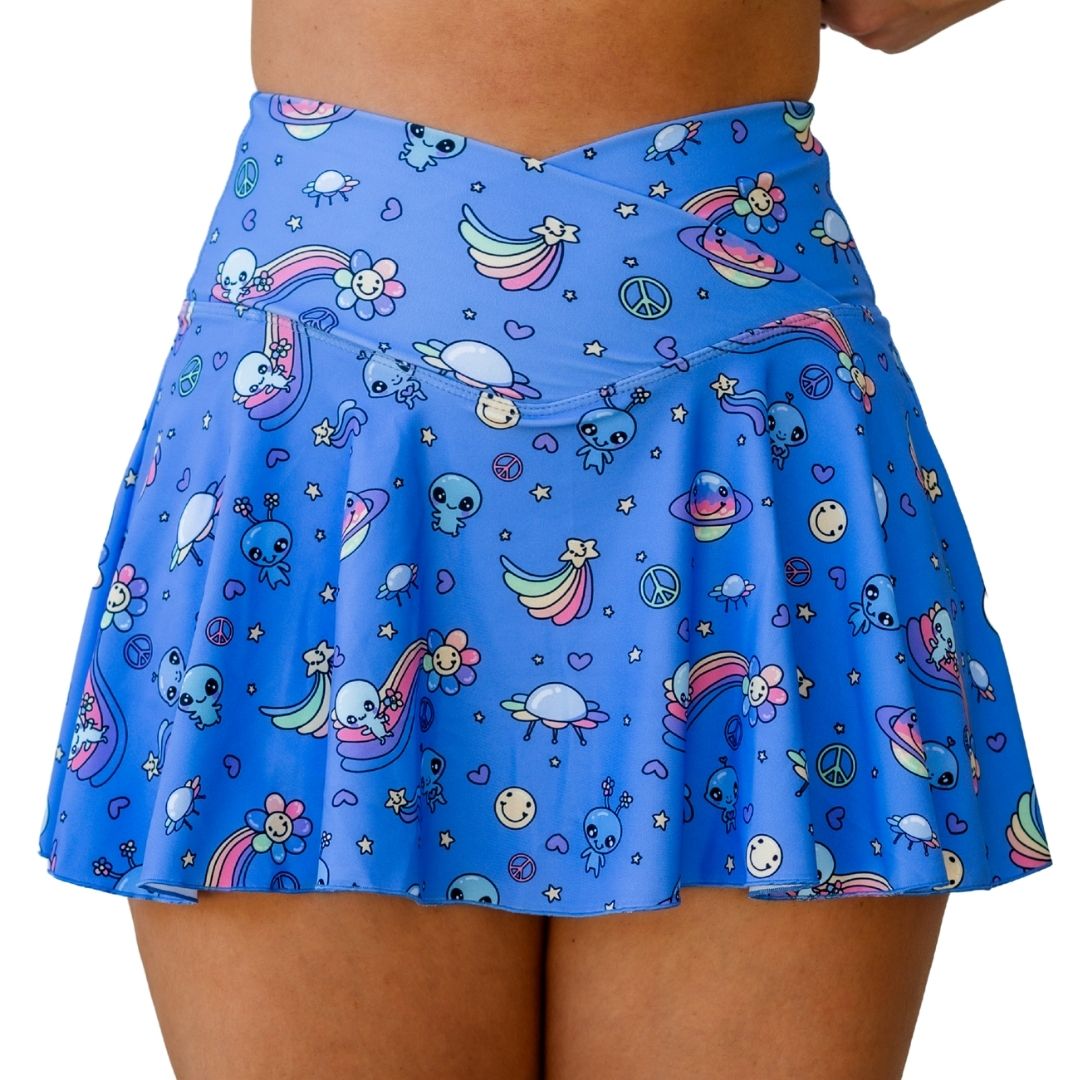 ✨COMING SOON✨ Purple Alien A-line Pocket Skort