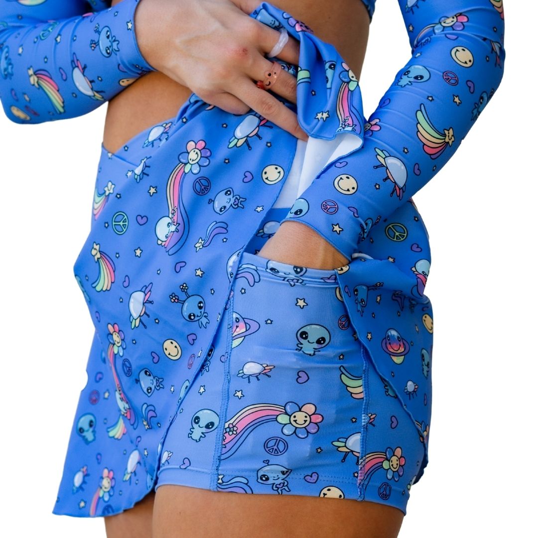 ✨COMING SOON✨ Purple Alien A-line Pocket Skort