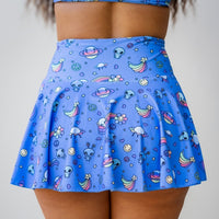 Thumbnail for ✨COMING SOON✨ Purple Alien A-line Pocket Skort