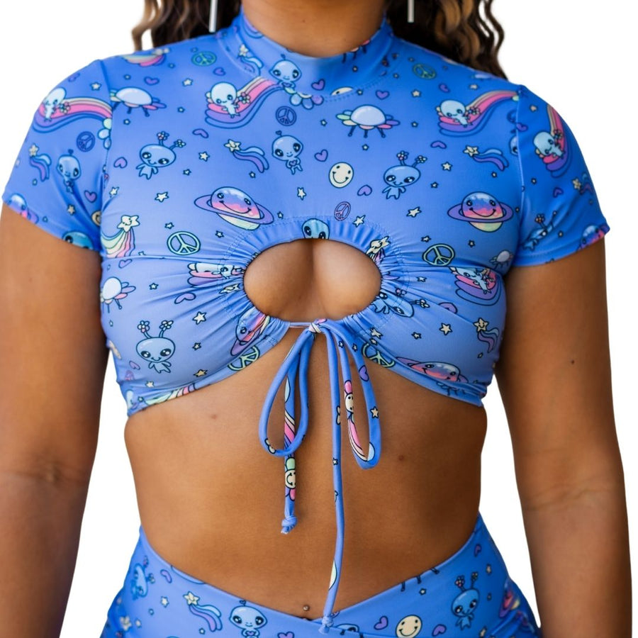 Purple Alien Peephole Top