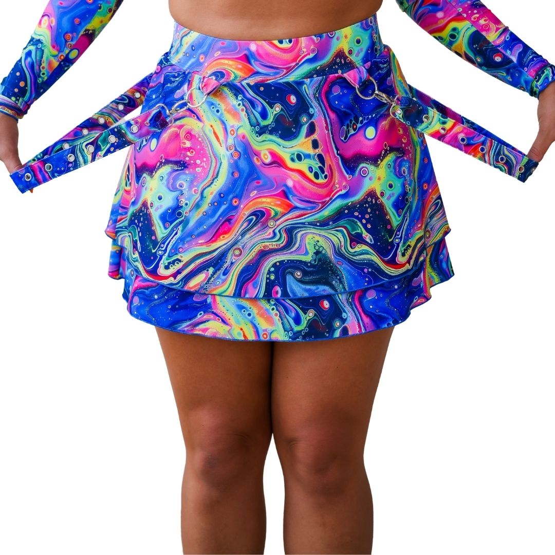 ✨COMING SOON✨ Oil Slick Suspender Skirt