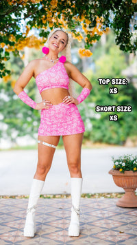 Thumbnail for Pink Paisley Skort