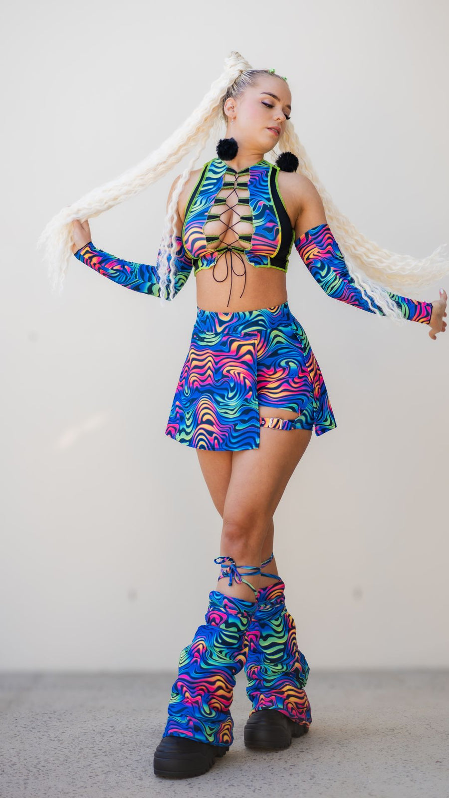 Spectrum Buckle Skort with Pocket