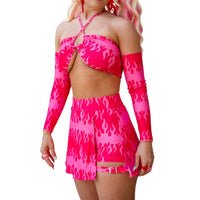 Thumbnail for Red Flame Buckle Skort PRE-ORDER