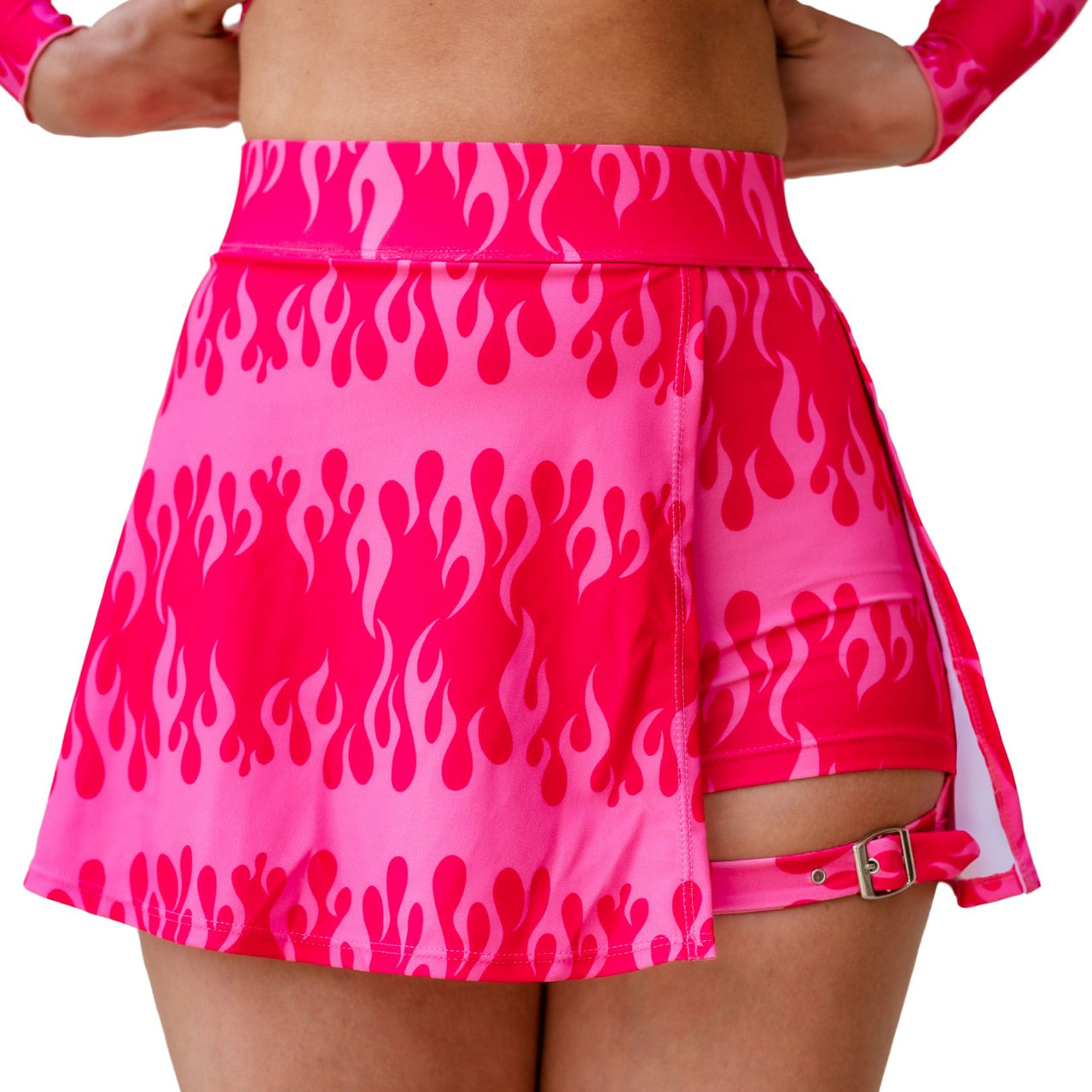 Red Flame Buckle Skort PRE-ORDER