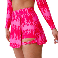 Thumbnail for Red Flame Buckle Skort PRE-ORDER