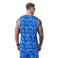 Thumbnail for Neon Dino Mens Cutoff Singlet Dryfit Fabric PRE-ORDER