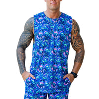 Thumbnail for Neon Dino Mens Cutoff Singlet Dryfit Fabric PRE-ORDER