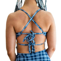 Thumbnail for Clueless Black Plaid Cutout Kini Top