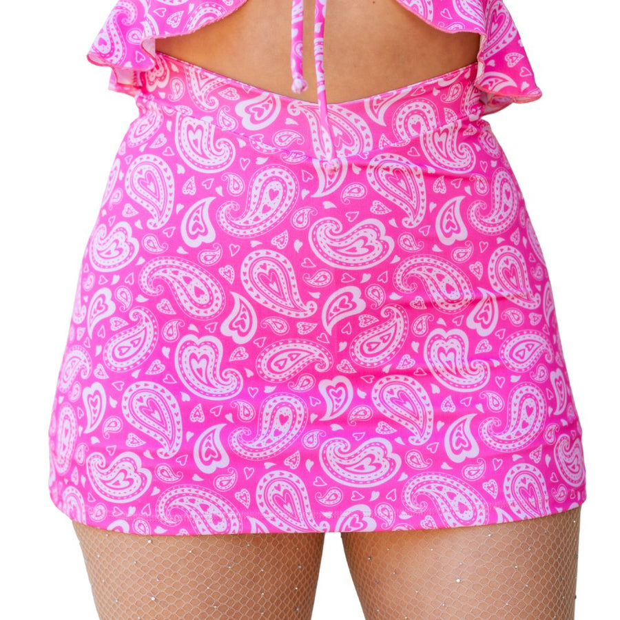 Pink Paisley Skort