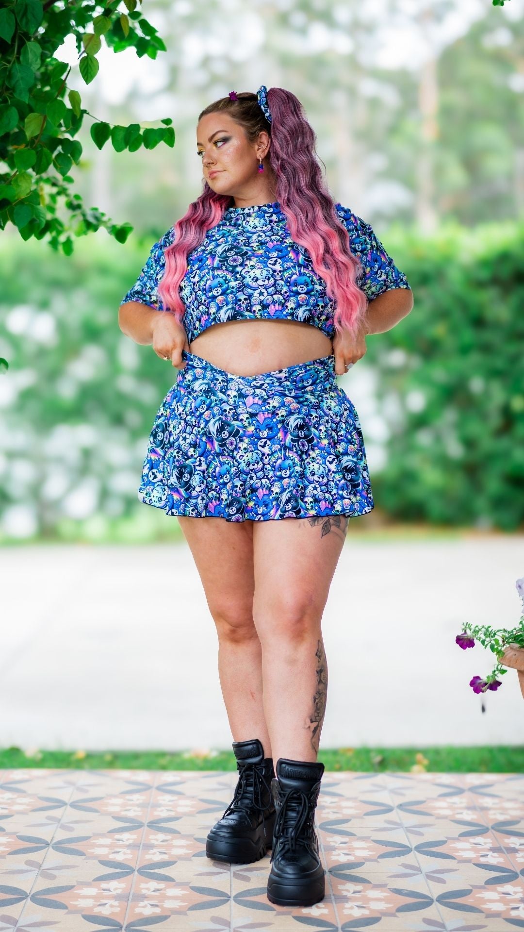 ✨COMING SOON✨ Scare-Bear A-line Pocket Skort (UV REACTIVE)