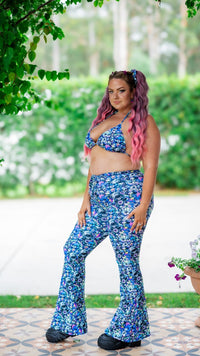 Thumbnail for ✨COMING SOON✨ Scare-Bear Drawstring Flares (UV REACTIVE)