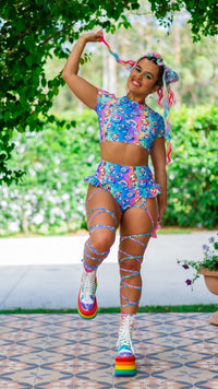 Thumbnail for ✨COMING SOON✨ Kandi Kid Frilly Garter With Built In Leg Wraps