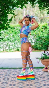 Thumbnail for ✨COMING SOON✨ Kandi Kid Frilly Garter With Built In Leg Wraps