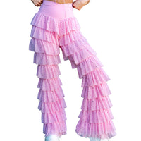 Thumbnail for ✨COMING SOON✨ Pink Glitter Ruffle Flares