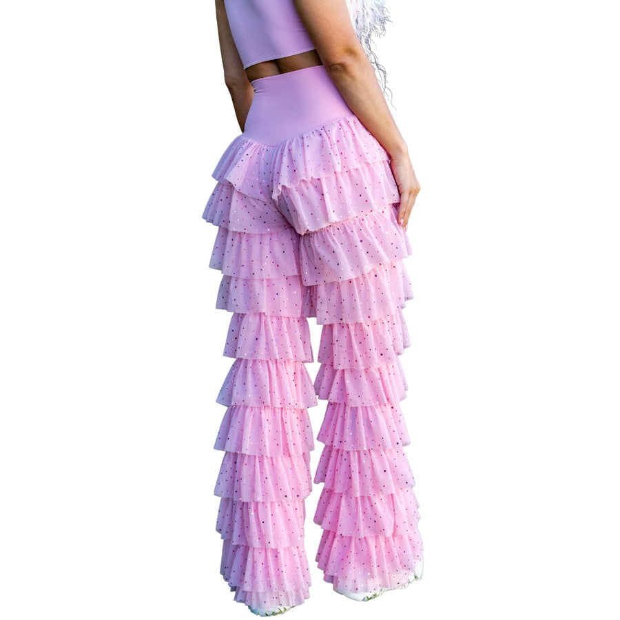 ✨COMING SOON✨ Pink Glitter Ruffle Flares