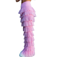 Thumbnail for ✨COMING SOON✨ Pink Glitter Ruffle Flares