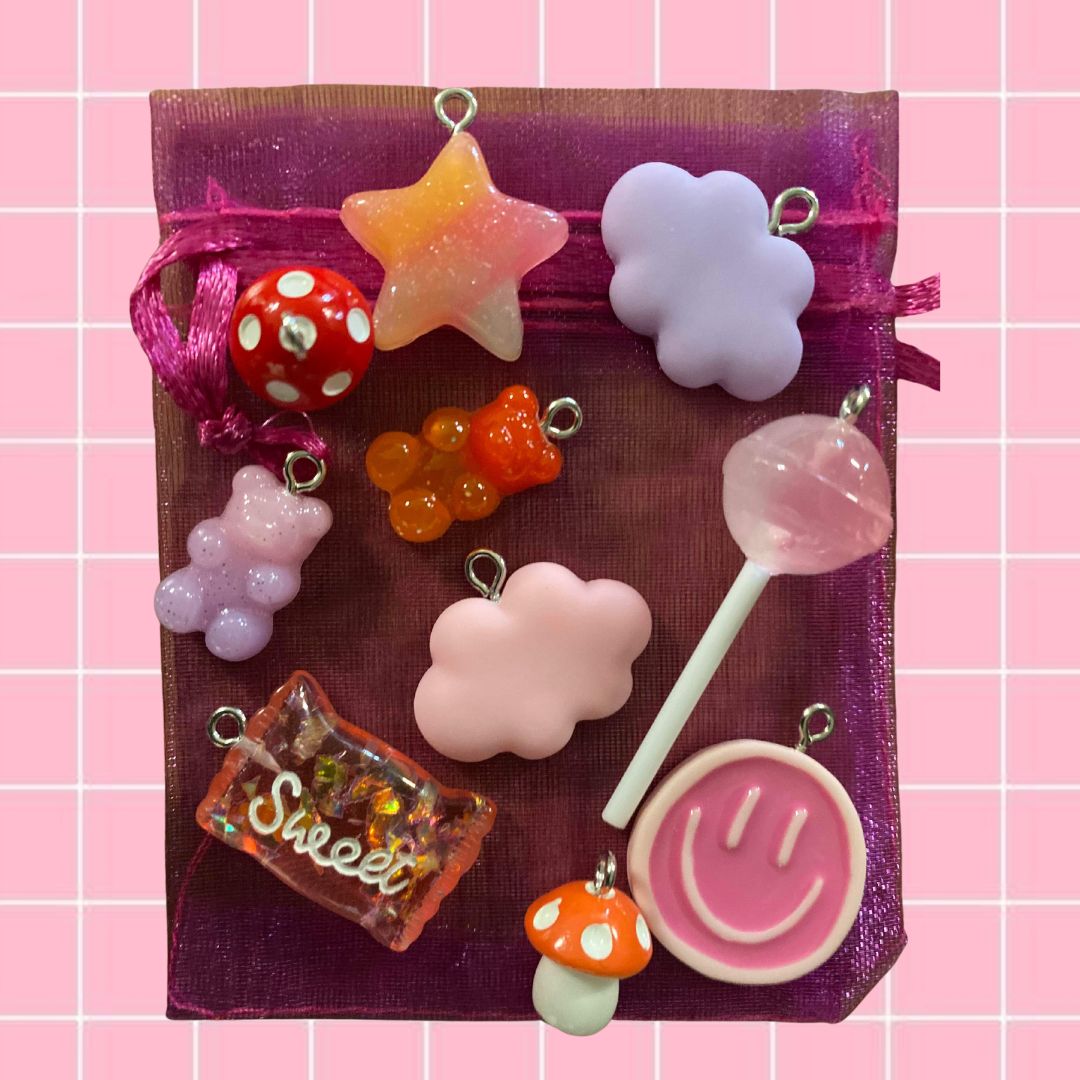 Hair Charms mixed - Super Sweet 10pcs