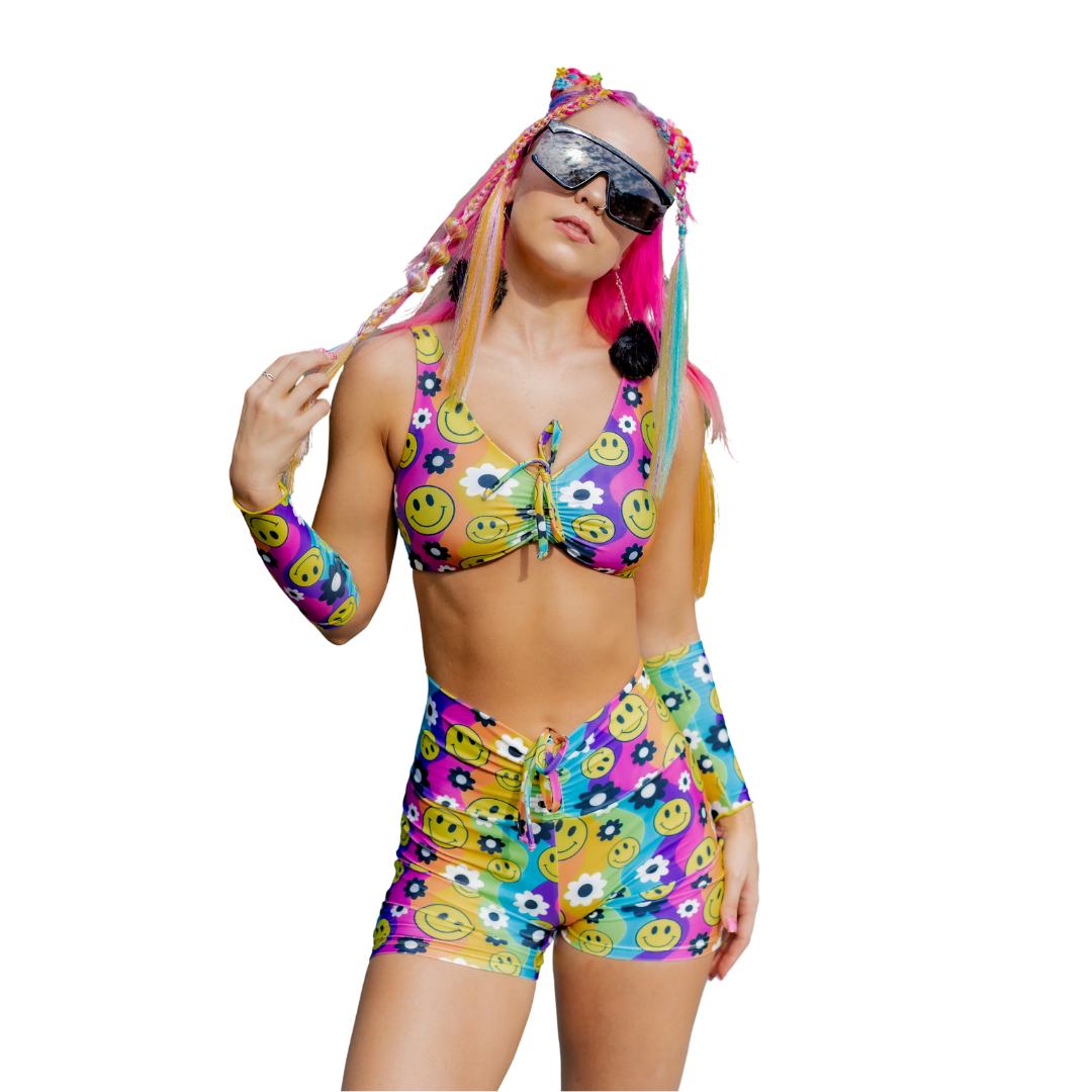 Rainbow Hippie Ruch Front Top